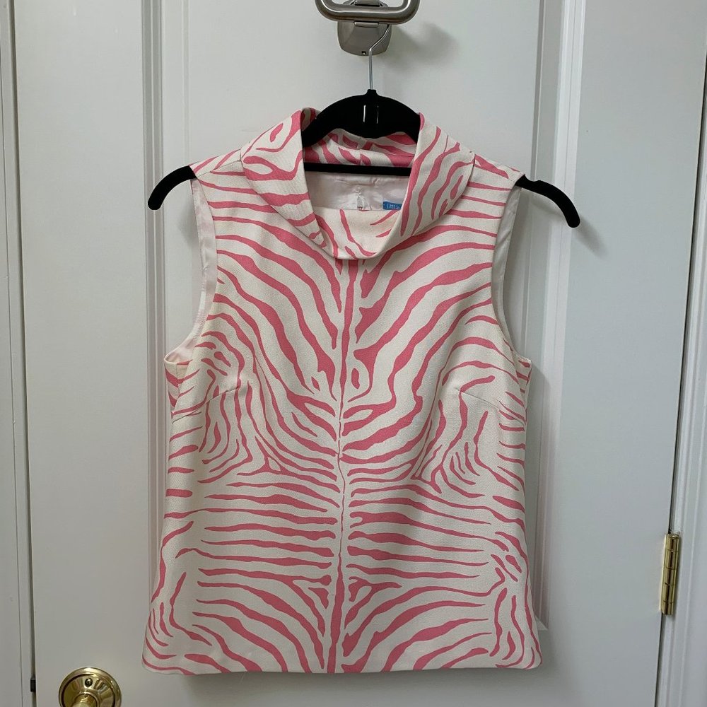 J McLaughlin Silk Sleeveless top with cowl neck